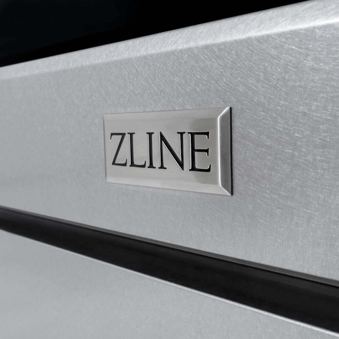 ZLINE Autograph Edition 30 in. 4.2 cu. ft. Paramount Gas Range with 4 Burner Cooktop and Convection Gas Oven in DuraSnow® Stainless Steel and Polished Gold Accents (SGRSZ-30-G)