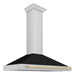 ZLINE Autograph Edition 48 in. Convertible Stainless Steel Range Hood with Black Matte Shell and Accent Handle (KB4STZ-BLM48)