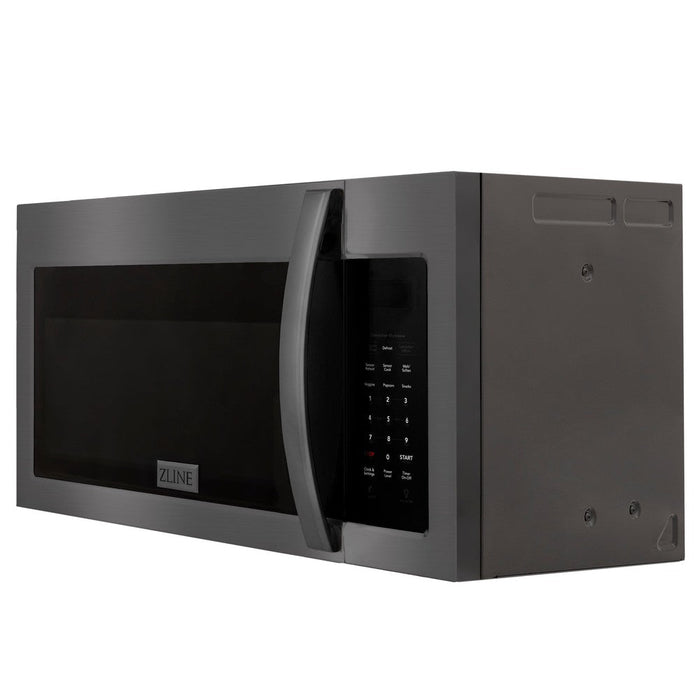 ZLINE Recirculating Over the Range Convection Microwave Oven with Charcoal Filters in Black Stainless Steel (MWO-OTRCF-30-BS)