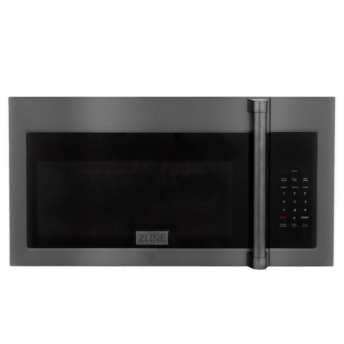 ZLINE 30 in. Black Stainless Steel Over the Range Convection Microwave Oven with Traditional Handle (MWO-OTR-H-30-BS)