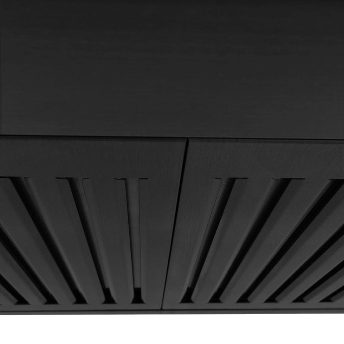 ZLINE 48 in. Recirculating Wall Mount Range Hood with Charcoal Filters in Black Stainless Steel (BSKBN-CF-48)