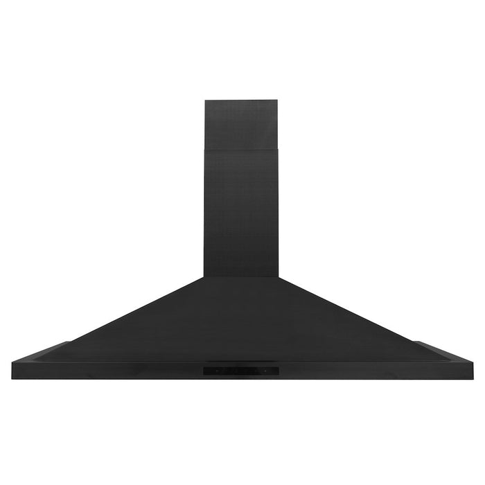 ZLINE 48 in. Kitchen Package with Black Stainless Steel Dual Fuel Range and Convertible Vent Range Hood (2KP-RABRH48)