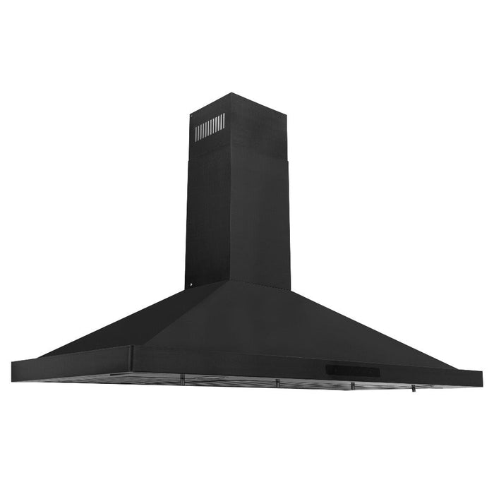 ZLINE 36 in. Recirculating Wall Mount Range Hood with Charcoal Filters in Black Stainless Steel (BSKBN-CF-36)