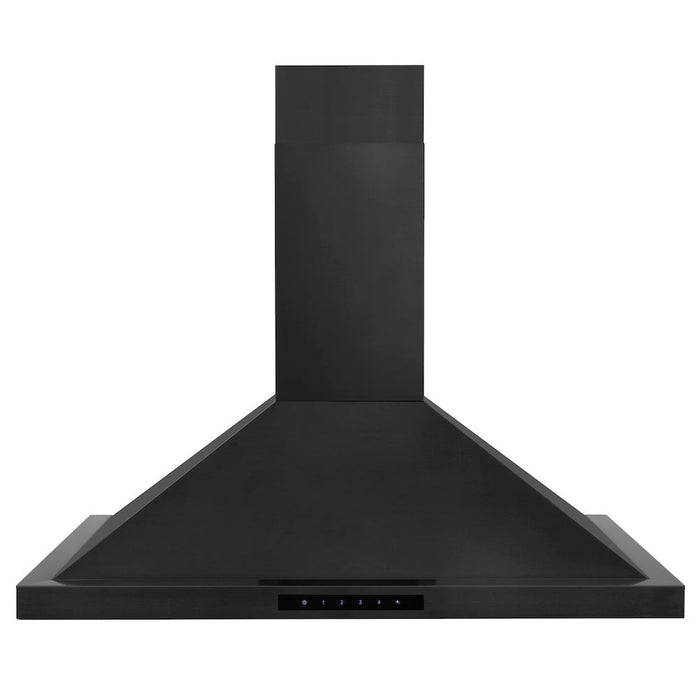 ZLINE Kitchen Package with 30 in. Black Stainless Steel Rangetop and 30 in. Convertible Range Hood (2KP-RTBRH30)