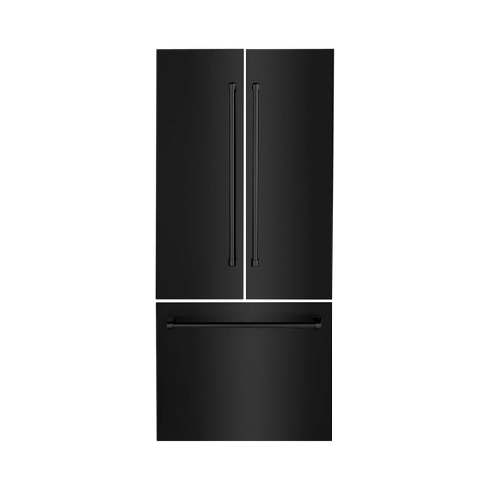 ZLINE 36" Refrigerator Panels in Black Stainless Steel for a 36" Built-in Refrigerator (RPBIV-BS-36)