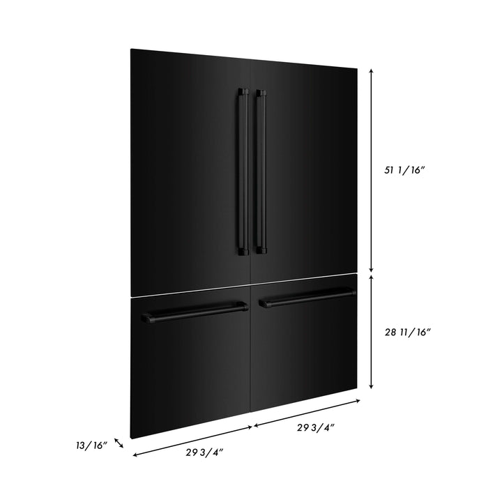 ZLINE 60" Refrigerator Panels in Black Stainless Steel for a 60" Built-in Refrigerator (RPBIV-BS-60)