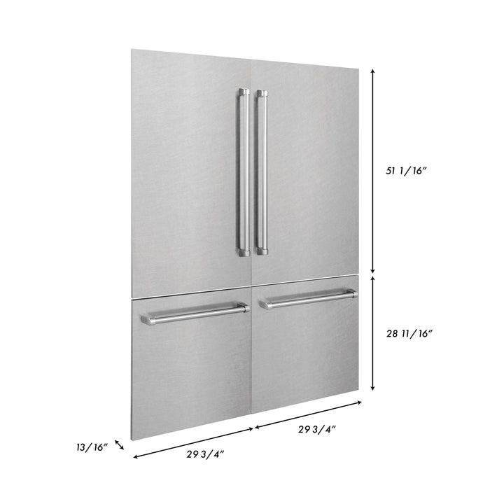 ZLINE 60" Refrigerator Panels in Fingerprint Resistant Stainless Steel for a 60" Built-in Refrigerator (RPBIV-SN-60)