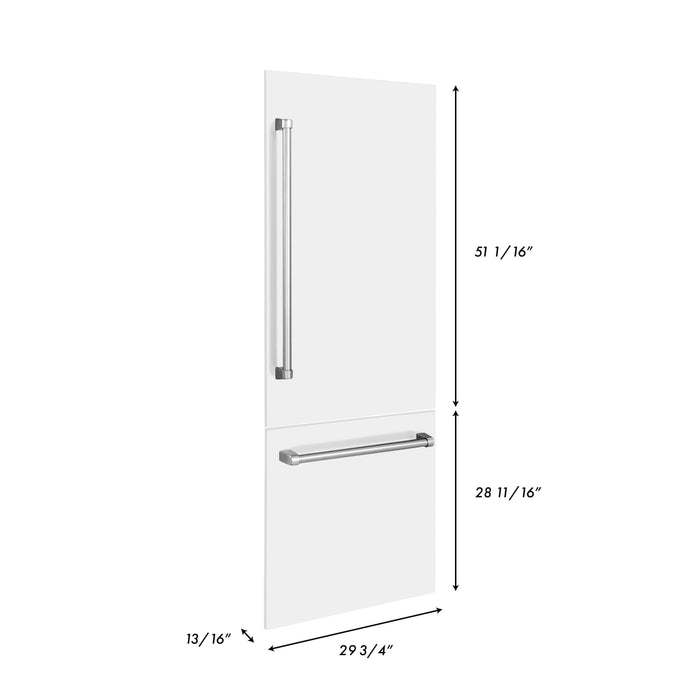 ZLINE 30" Refrigerator Panels in White Matte for a 30" Built-in Refrigerator (RPBIV-WM-30)