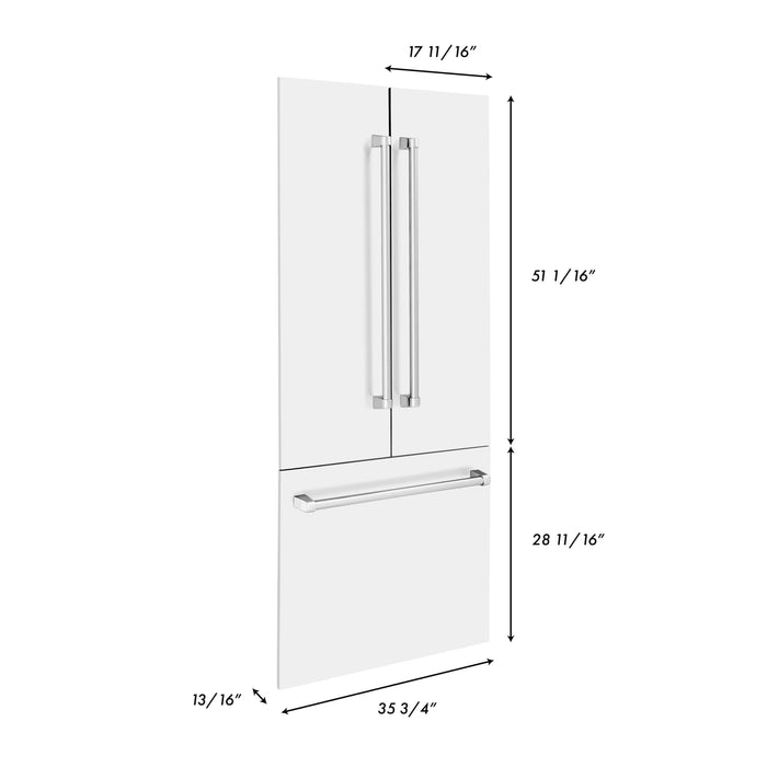 ZLINE 36" Refrigerator Panels in White Matte for a 36" Built-in Refrigerator (RPBIV-WM-36)