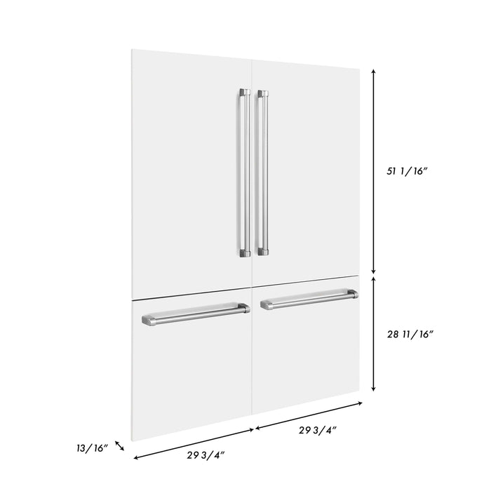 ZLINE 60" Refrigerator Panels in White Matte for a 60" Built-in Refrigerator (RPBIV-WM-60)