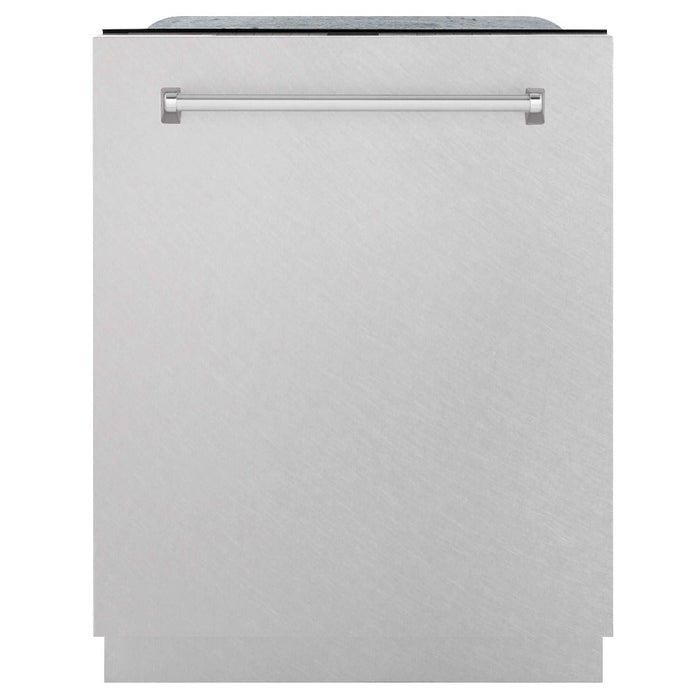 ZLINE 24 in. Monument Series 3rd Rack Top Touch Control Dishwasher in Fingerprint Resistant Stainless Steel with Stainless Steel Tub, 45dBa (DWMT-SN-24)