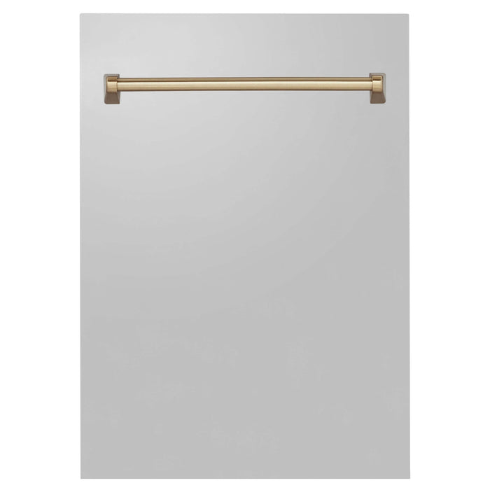 ZLINE Autograph Edition 18 in. Tallac Dishwasher Panel in Stainless Steel with Accent Handle (DPVZ-304-18)