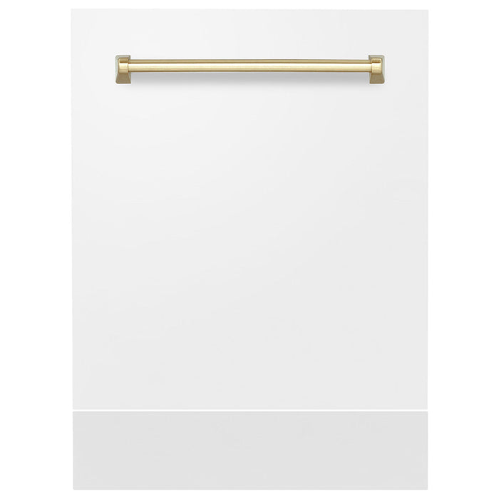 ZLINE Autograph Edition 24 in. Tallac Dishwasher Panel in White Matte with Accented Handle (DPVZ-WM-24)