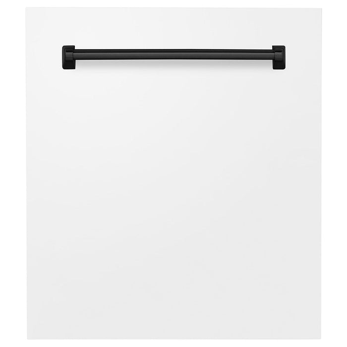 ZLINE Autograph Edition 24 in. Tallac Dishwasher Panel in White Matte with Accented Handle (DPVZ-WM-24)