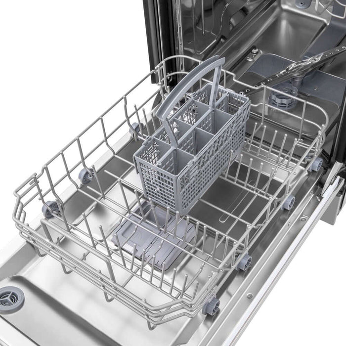 ZLINE 18 in. Compact Panel Ready Top Control Built-In Dishwasher with Stainless Steel Tub, 52dBa (DW7714-18)