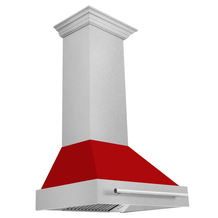 ZLINE 30 in. Fingerprint Resistant Stainless Steel Range Hood with Color Shell Options (8654SNX-30)