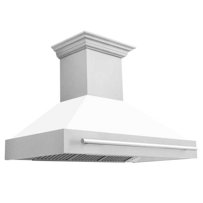 ZLINE 48 in. Fingerprint Resistant Stainless Steel Range Hood with Colored Shell Options (8654SNX-48)