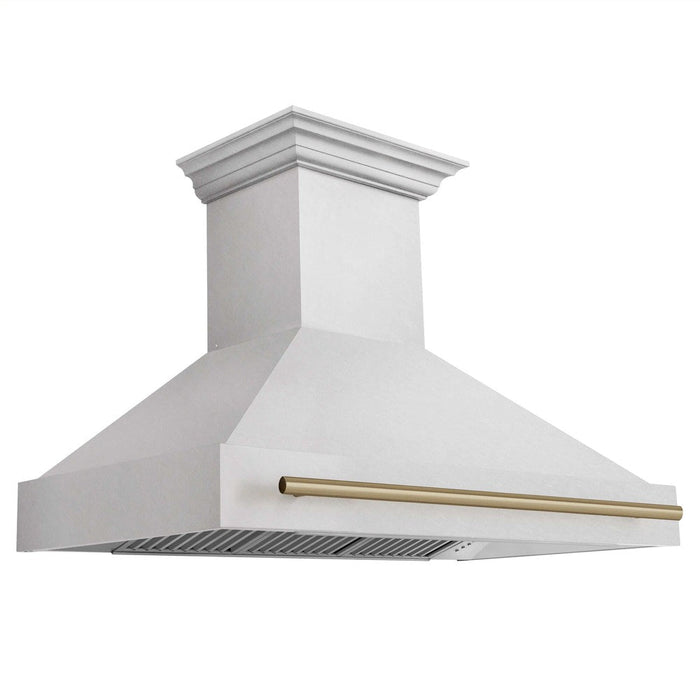 ZLINE Autograph Edition 48 in. Fingerprint Resistant Stainless Steel Range Hood with Accent Handle (8654SNZ-48)