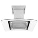 ZLINE Island Mount Range Hood in Stainless Steel and Glass with Built-in CrownSound Bluetooth Speakers (GL9iCRN-BT)