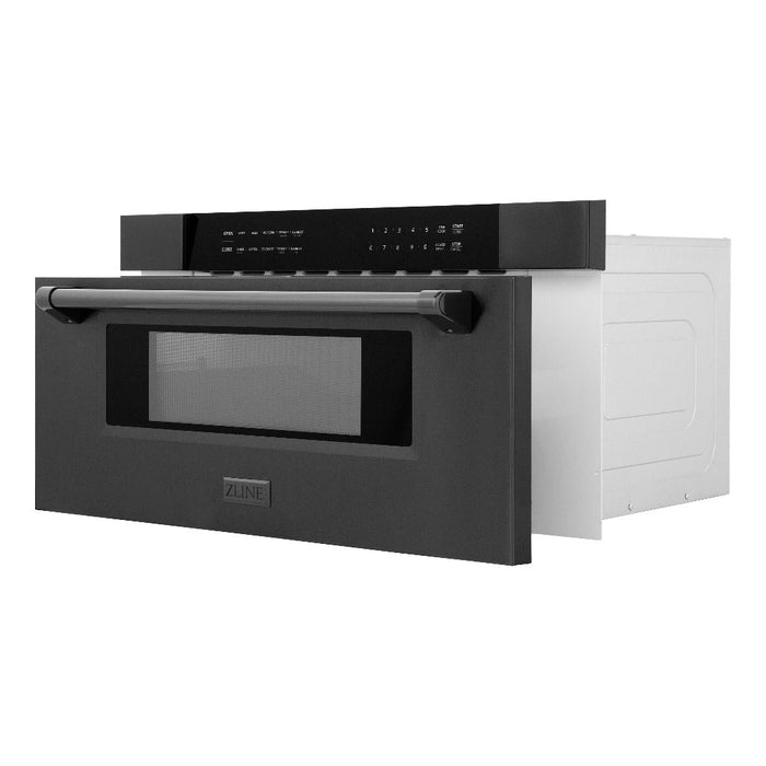 ZLINE 30 in. 1.2 cu. ft. Black Stainless Steel Built-In Microwave Drawer (MWD-30-BS)