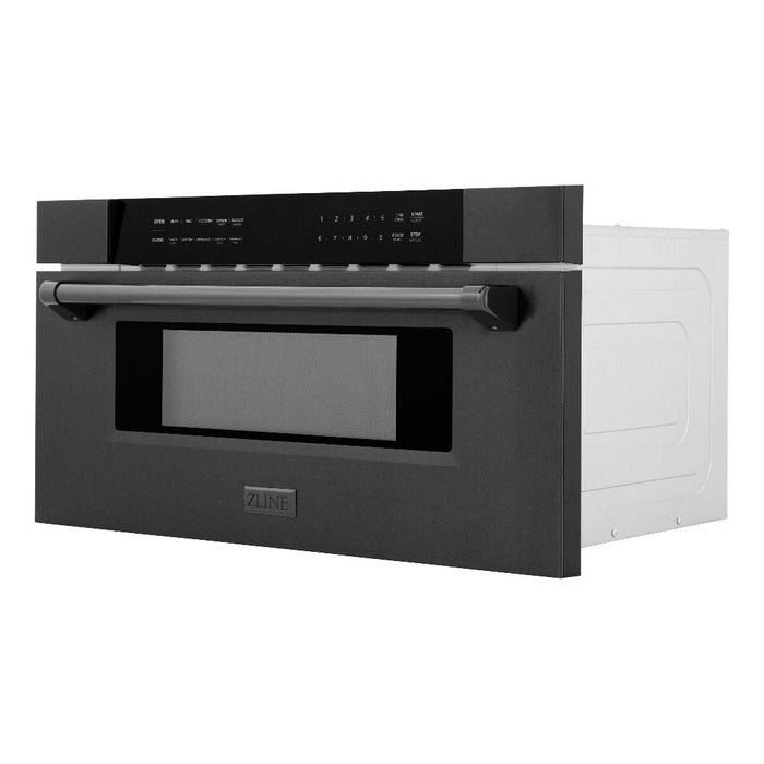 ZLINE 30 in. 1.2 cu. ft. Black Stainless Steel Built-In Microwave Drawer (MWD-30-BS)