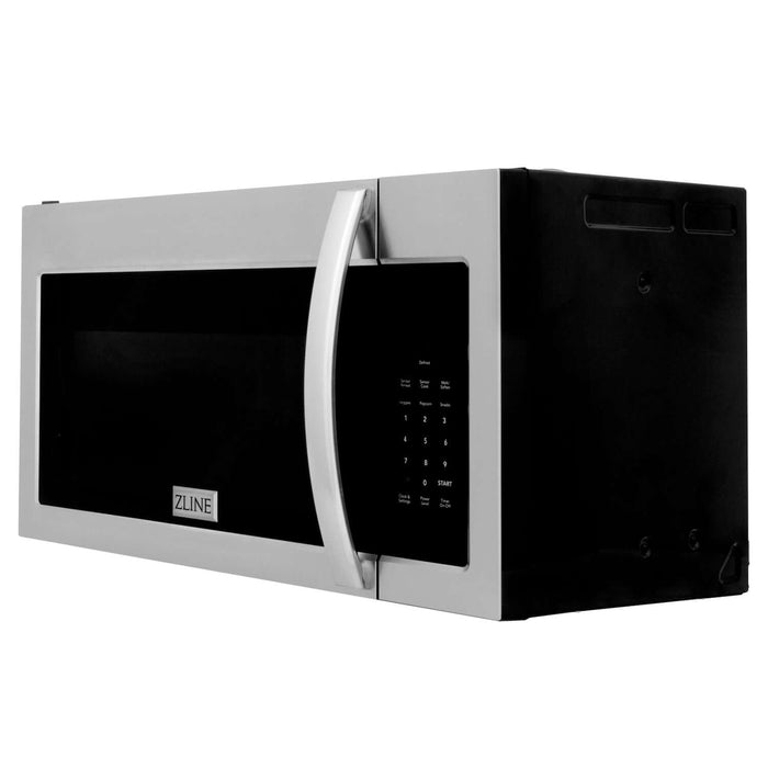 ZLINE 30 in. Kitchen Package with Stainless Steel Gas Range, Modern Over The Range Microwave and Tall Tub Dishwasher