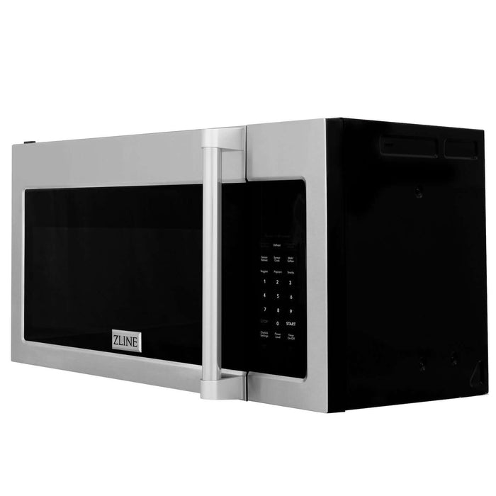 ZLINE 30 in. Kitchen Package with Stainless Steel Gas Range, Traditional Over The Range Microwave and Tall Tub Dishwasher