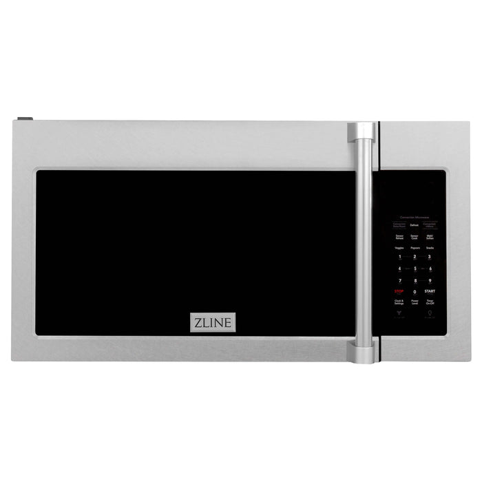 ZLINE 30 in. Recirculating Over the Range Convection Microwave Oven with Traditional Handle and Charcoal Filters in Fingerprint Resistant Stainless Steel (MWO-OTRCFH-30-SS)