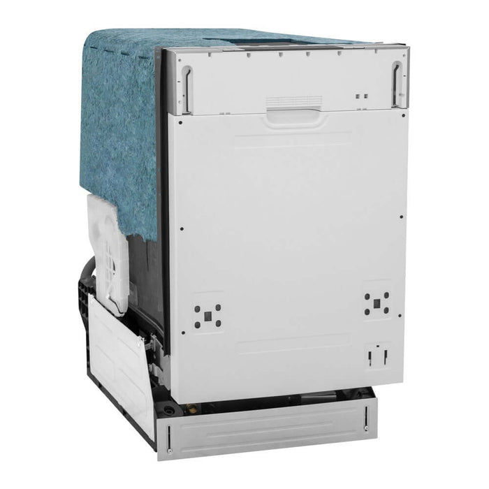 ZLINE 18 in. Compact Panel Ready Top Control Built-In Dishwasher with Stainless Steel Tub, 52dBa (DW7714-18)