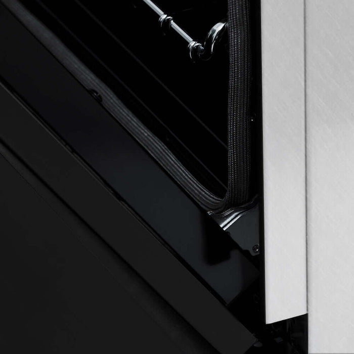 ZLINE 24 in. Professional Dual Fuel Range in Fingerprint Resistant Stainless Steel with Black Matte Door (RAS-BLM-24)