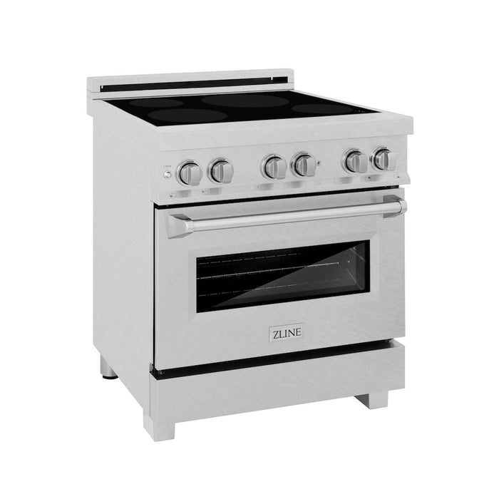 ZLINE 30 in. 4.0 cu. ft. Induction Range with a 4 Element Stove and Electric Oven in Fingerprint Resistant Stainless Steel (RAINDS-SN-30)