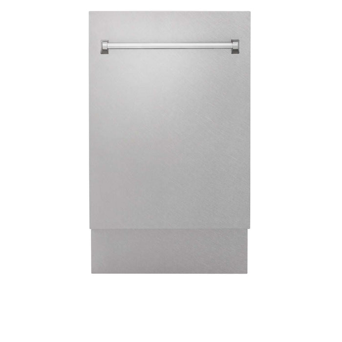 ZLINE 18 in. Tallac Series 3rd Rack Top Control Dishwasher in Fingerprint Resistant with Stainless Steel Tub, 51dBa (DWV-SN-18)