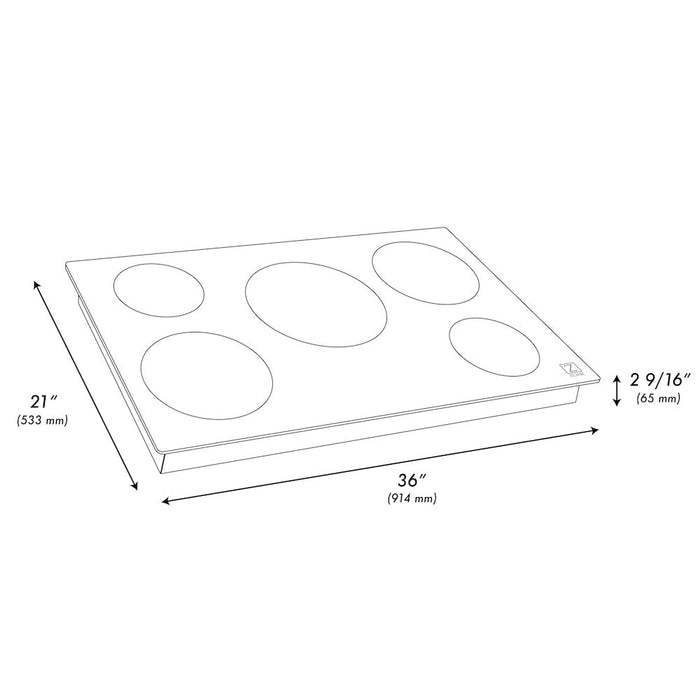 ZLINE 36 in. Induction Cooktop with 5 burners (RCIND-36)