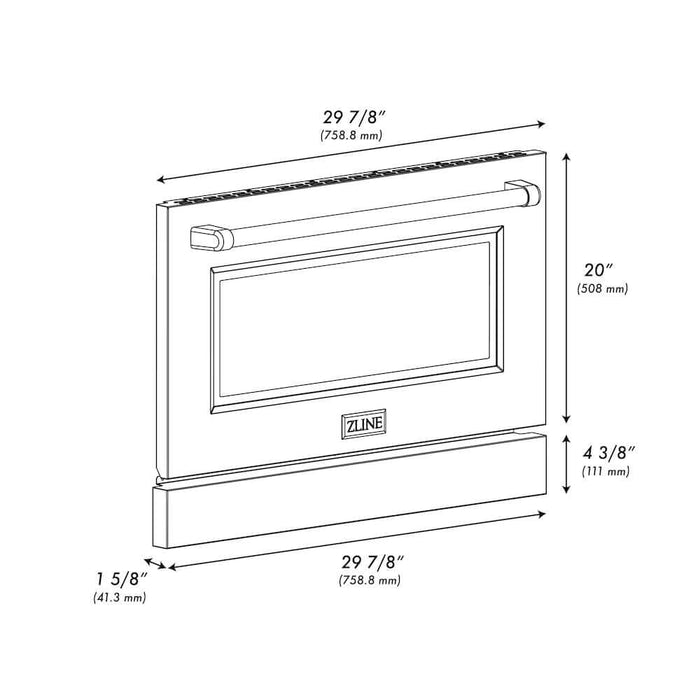 ZLINE Black Matte Range Door for SGR Models (SR-DR-BLM)