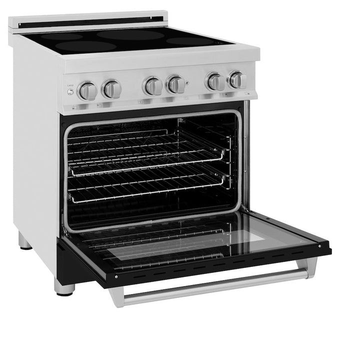 ZLINE 30 in. 4.0 cu. ft. Induction Range with a 4 Element Stove and Electric Oven in Black Matte (RAIND-BLM-30)