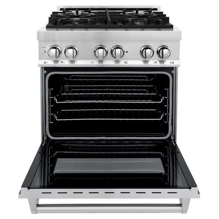 ZLINE 30 in. 4.0 cu. ft. Dual Fuel Range with Gas Stove and Electric Oven in Stainless Steel (RA30)