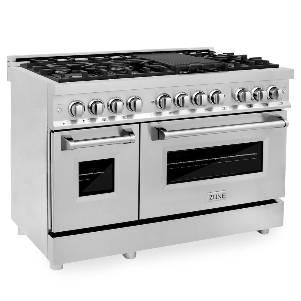 ZLINE 48 in. Professional Dual Fuel Range in Stainless Steel (RA48 ...