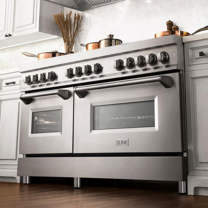 ZLINE 60 in. 7.4 cu. ft. Dual Fuel Range with Gas Stove and Electric Oven in Stainless Steel (RA60)