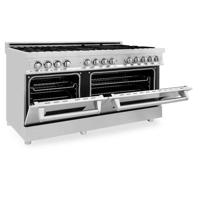 ZLINE 60 in. 7.4 cu. ft. Dual Fuel Range with Gas Stove and Electric Oven in Stainless Steel (RA60)