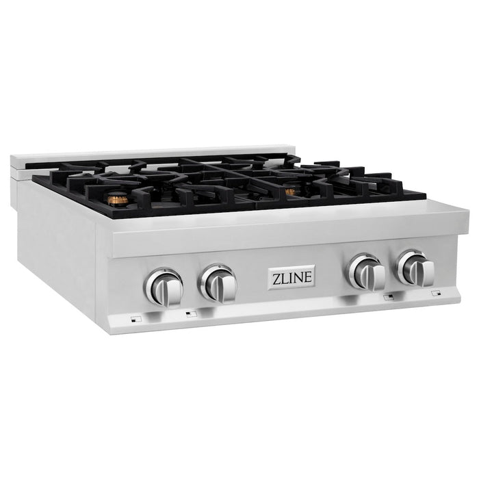 ZLINE 30 in. Porcelain Gas Rangetop with 4 Brass Burners (RT-BR-30)