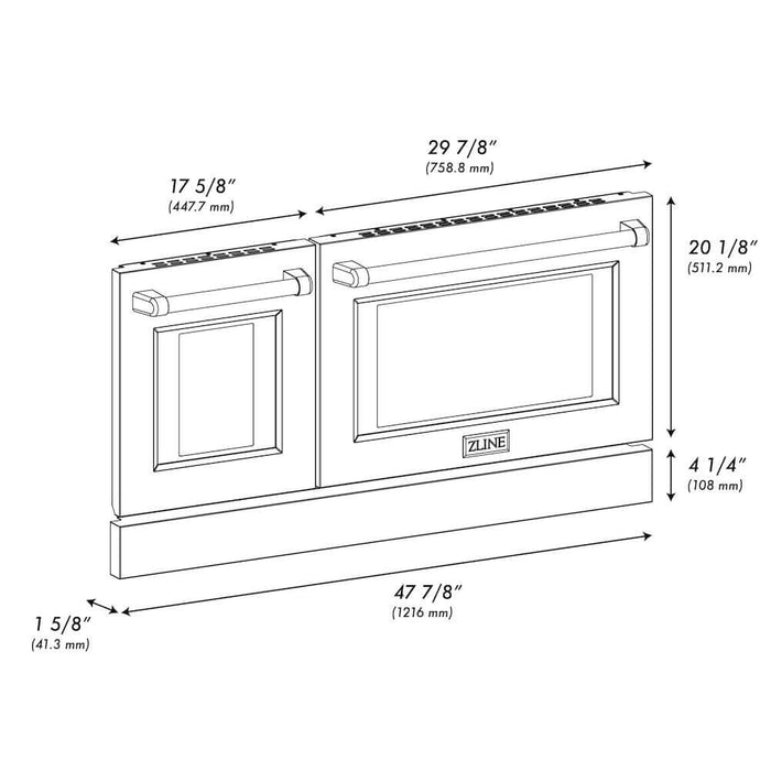 ZLINE White Matte Range Door for SGR Models with Size Options (SR-DR-WM)