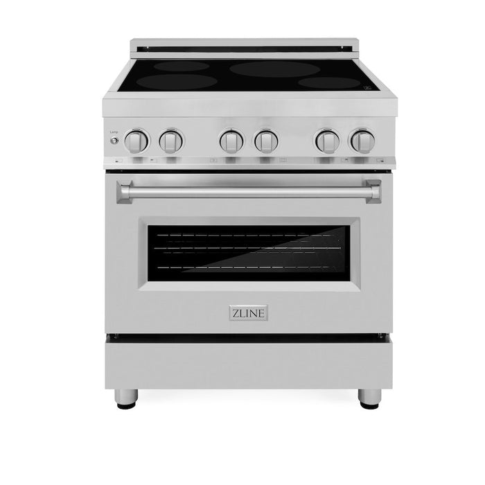 ZLINE 30 in. 4.0 cu. ft. Legacy Induction Range with 4 Element Cooktop and Electric Convection Oven in Stainless Steel (RAIND-30)