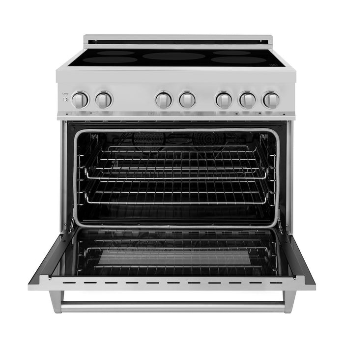 ZLINE 36 in. 4.6 cu. ft. Induction Range with a 5 Element Stove and Electric Oven in Stainless Steel (RAIND-36)