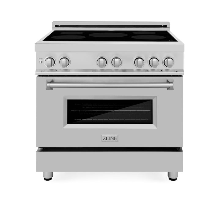 ZLINE 36 in. 4.6 cu. ft. Induction Range with a 5 Element Stove and Electric Oven in Stainless Steel (RAIND-36)