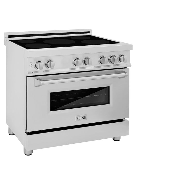 ZLINE 36 in. 4.6 cu. ft. Induction Range with a 5 Element Stove and Electric Oven in Stainless Steel (RAIND-36)