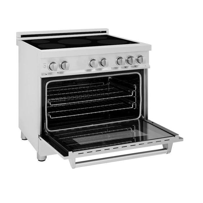 ZLINE 36 in. 4.6 cu. ft. Induction Range with a 5 Element Stove and Electric Oven in Stainless Steel (RAIND-36)