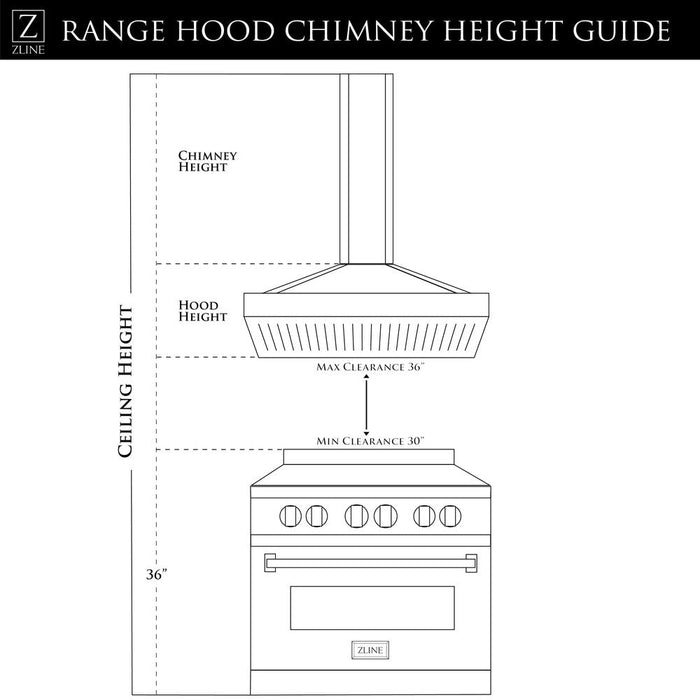 ZLINE Convertible Vent Island Mount Range Hood in Stainless Steel and Glass (GL14i)