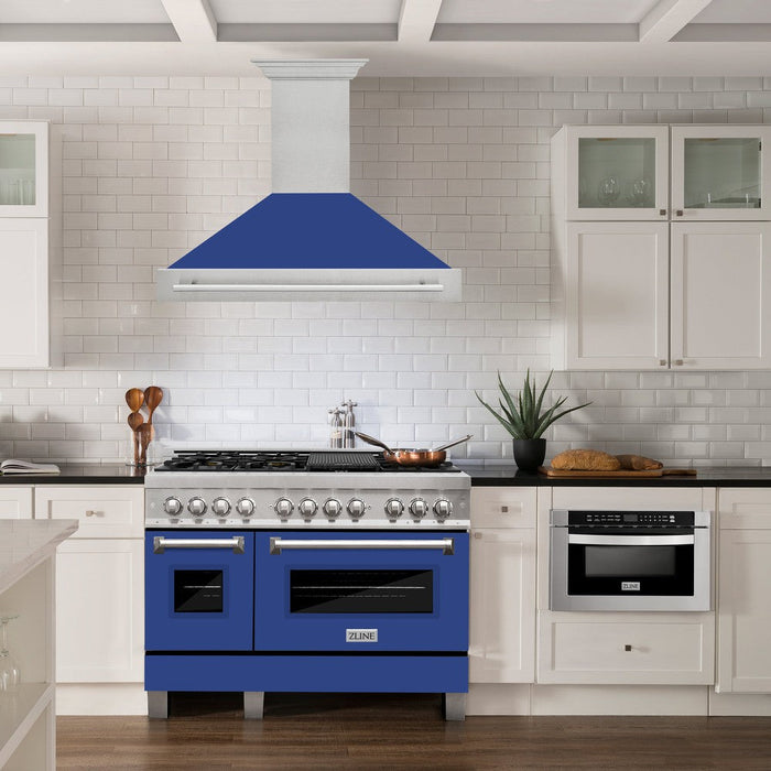 ZLINE 48 in. Fingerprint Resistant Stainless Steel Range Hood with Colored Shell Options (8654SNX-48)