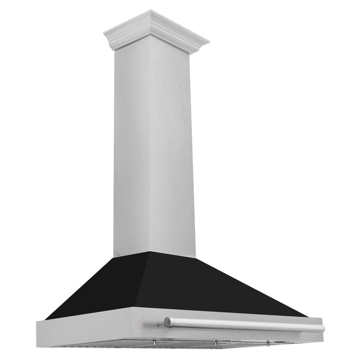 ZLINE 36 in. Convertible Fingerprint Resistant DuraSnow® Stainless Steel Range Hood with Colored Shell Options and Stainless Steel Handle (KB4SNX-36)