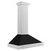 ZLINE 36 in. Convertible Fingerprint Resistant DuraSnow® Stainless Steel Range Hood with Colored Shell Options and Stainless Steel Handle (KB4SNX-36)